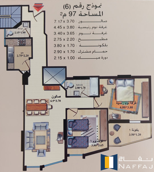 شقق نموذج 6 برج البستان